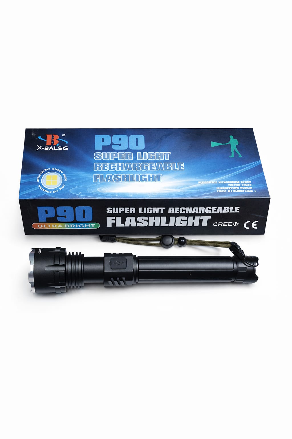 Wiederaufladbare LED-Taschenlampe P90 Ultra Bright